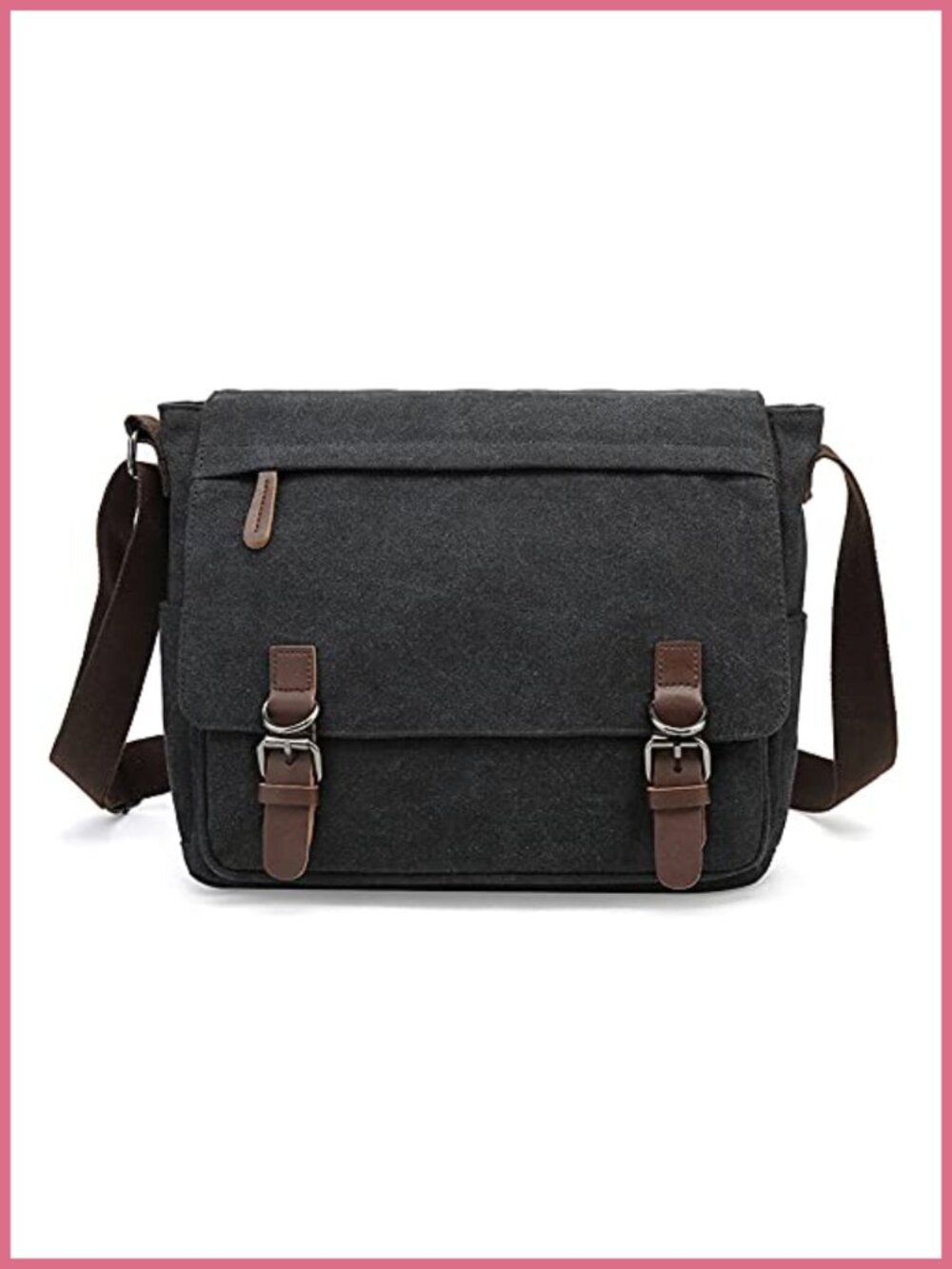 Canvas Vintage Messenger Bag Crossbody Fits 15.6" Laptop